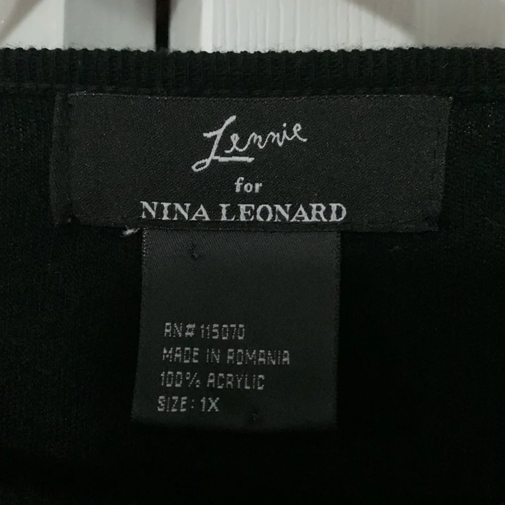 Nina Leonard 1X sweater 3/4 sleeve - Picture 2 of 5